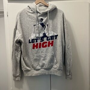 Gray Graphic Ski Hoodie
